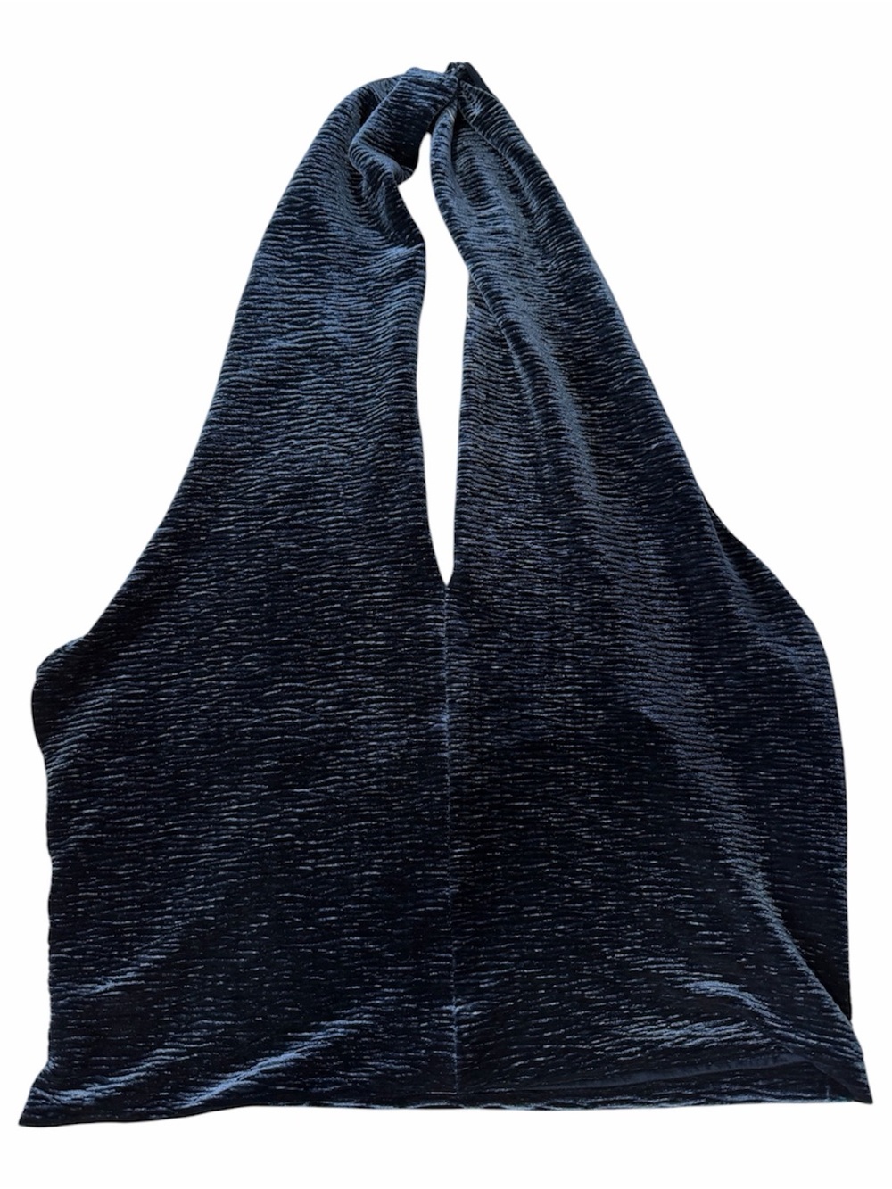 Anthropologie Dolan Velvet Halter Top in Teal Blue Large Feminine Y2K Party